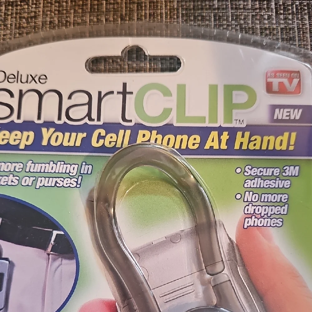 As Seen On TV NEW Deluxe Cell Phone Smart Clip Holder - Silver